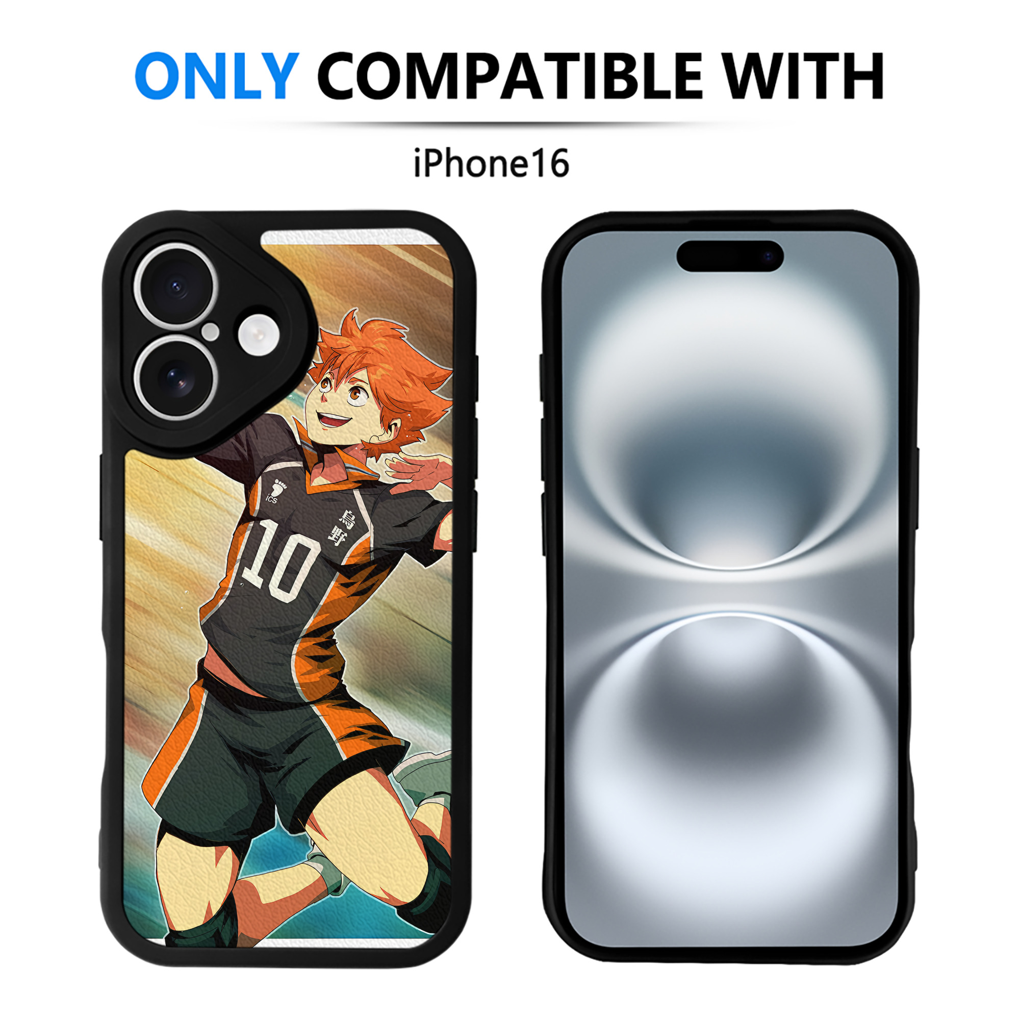 （画像用） ハイキュー!! Haikyu!! 【iPhone 16シリーズ対応】シリコンスマホケース（レザー調） 材質：シリコン